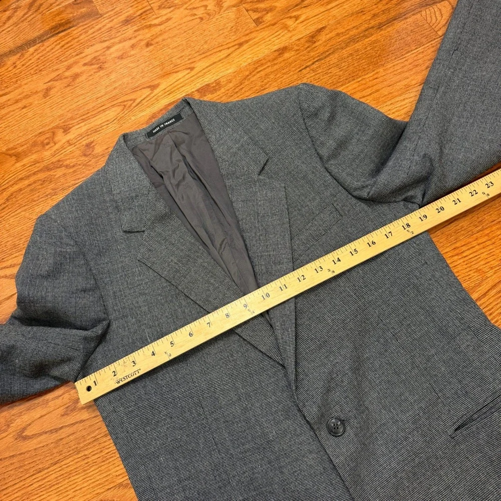Vintage Yves Saint Laurent Blazer Fits Mens 38R Gray Two Button Jacket France
